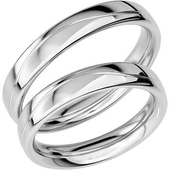 SR1019 - Slät Ring i vitguld