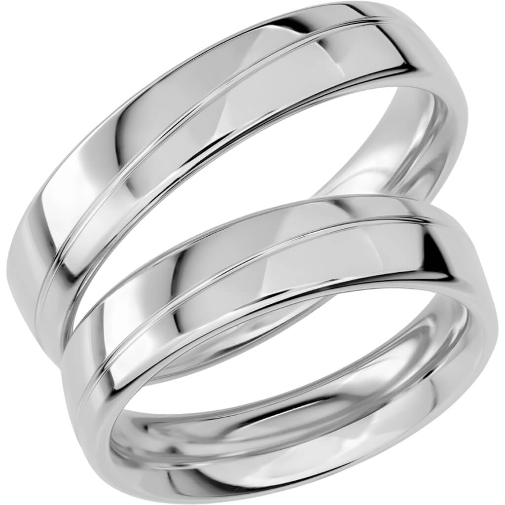 SR1020 - Slät Ring i vitguld