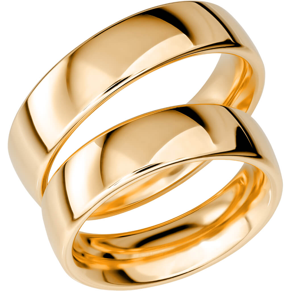 SR1021 - Bred slät ring i rödguld