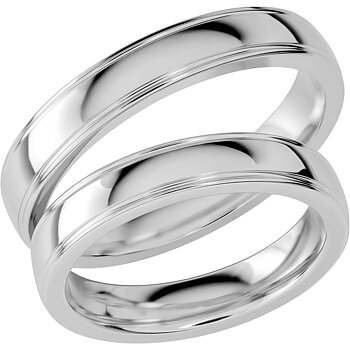 SR1033 - Slät Ring i vitguld