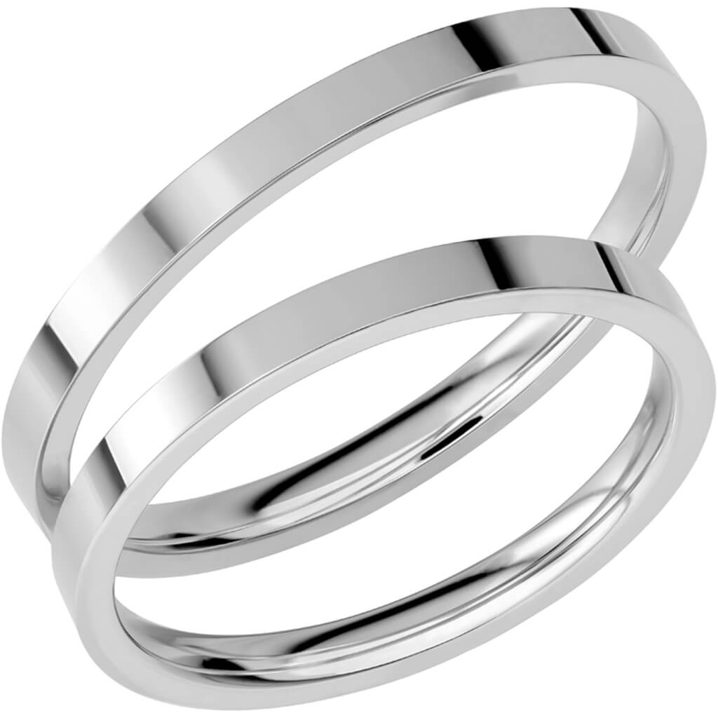 SR1036 - Smal slät ring i vitguld