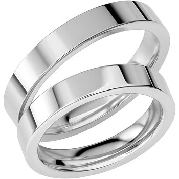 SR1040 - Slät ring i vitguld