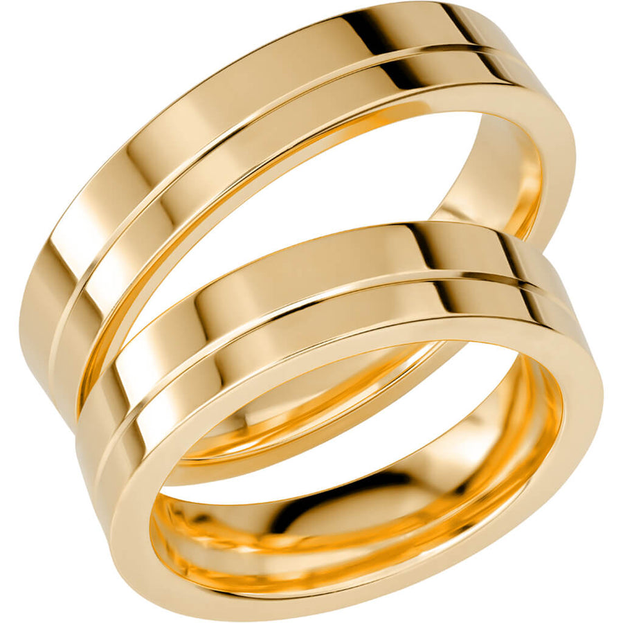 SR1041 - Slät Ring i rödguld
