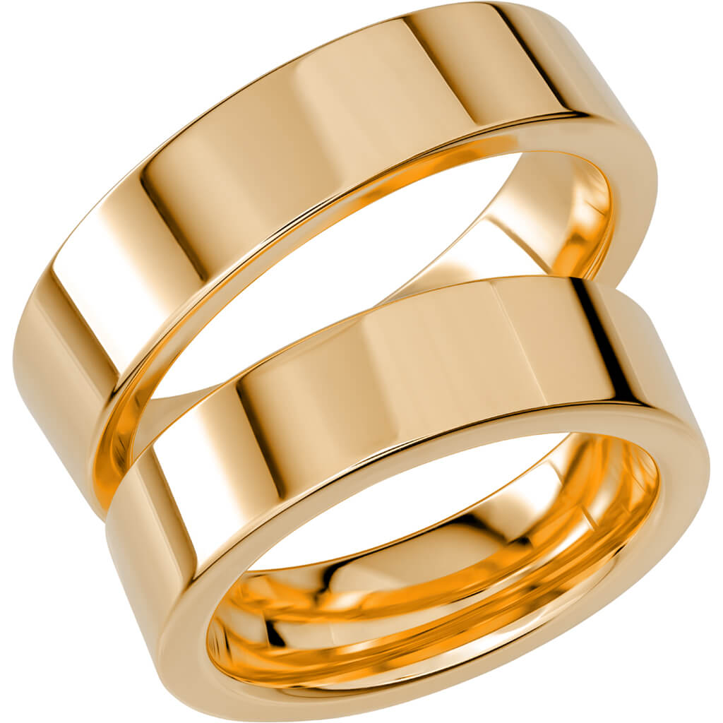 SR1042 - Bred slät ring i rödguld