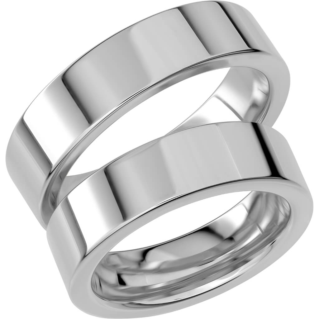 SR1042 - Bred slät ring i vitguld