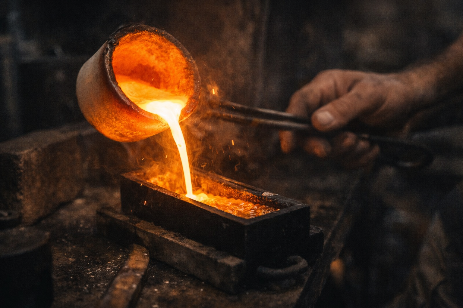 smälta guld