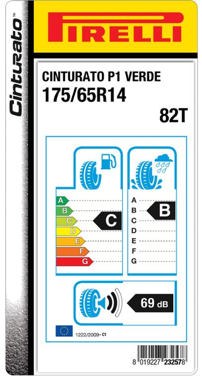 175-65-14 82T PIRELLI CINTURATO P1 VERDE - 4