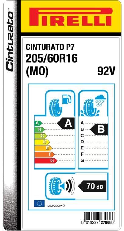 205-60-16 92V PIRELLI CINTURATO P7 - 4