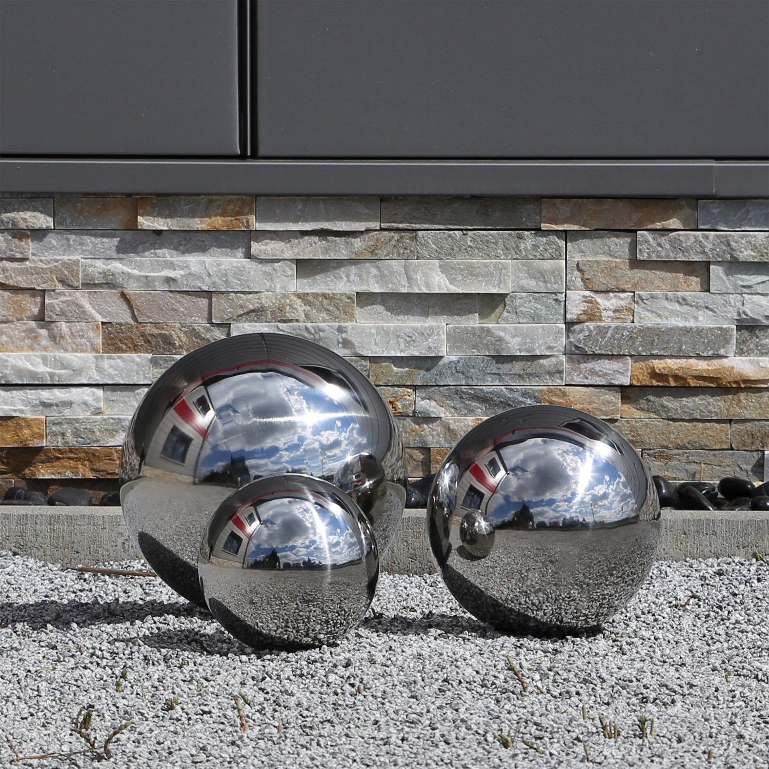 KLOT / silverklot 25 cm rostfritt stål kula