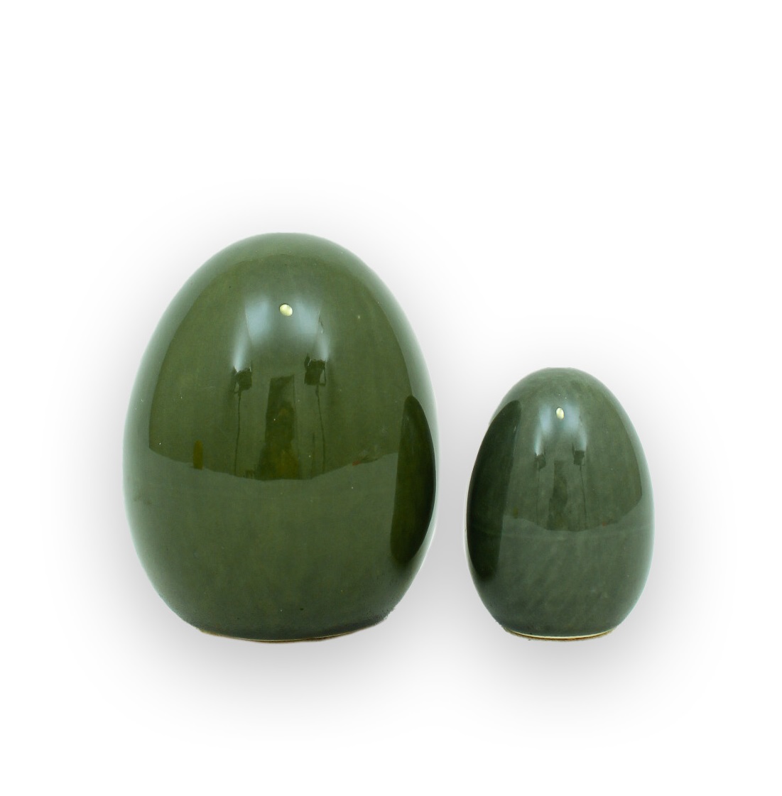 Ägg Agda grön keramik litet 5,5 cm