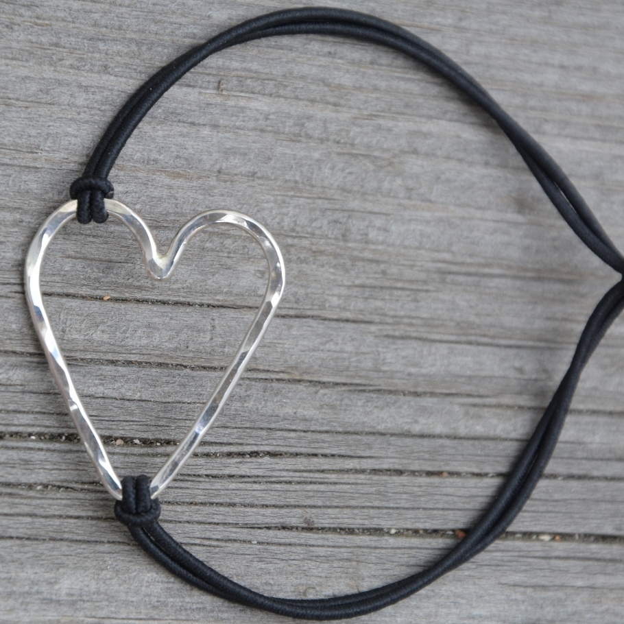 Armband soft hjärta äkta silver