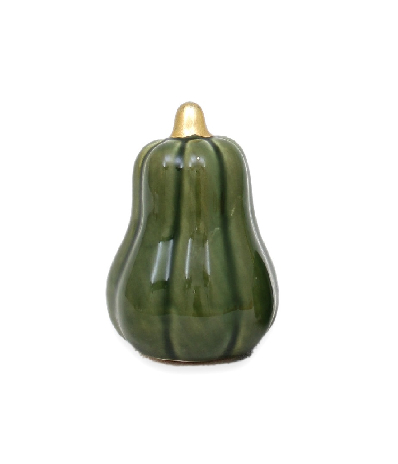 Pumpa grön mellan hög 9,2 cm keramik