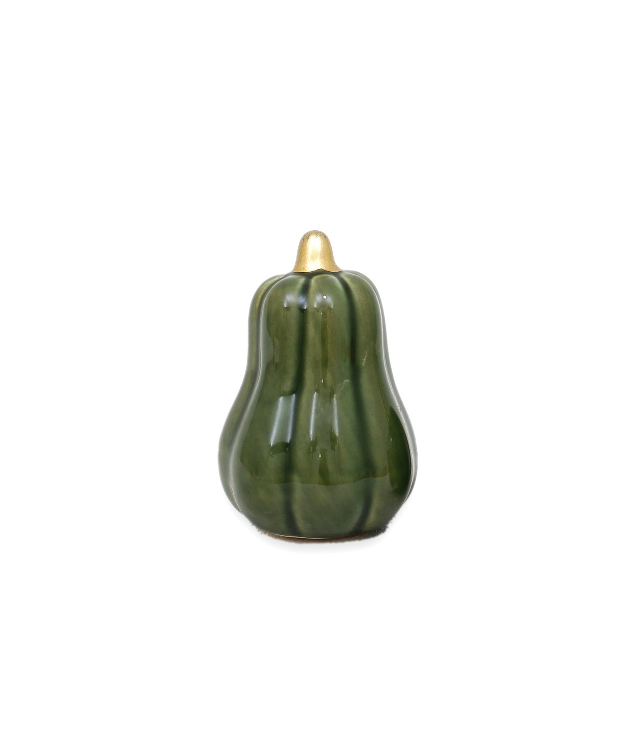 Pumpa grön liten hög 6,5 cm keramik