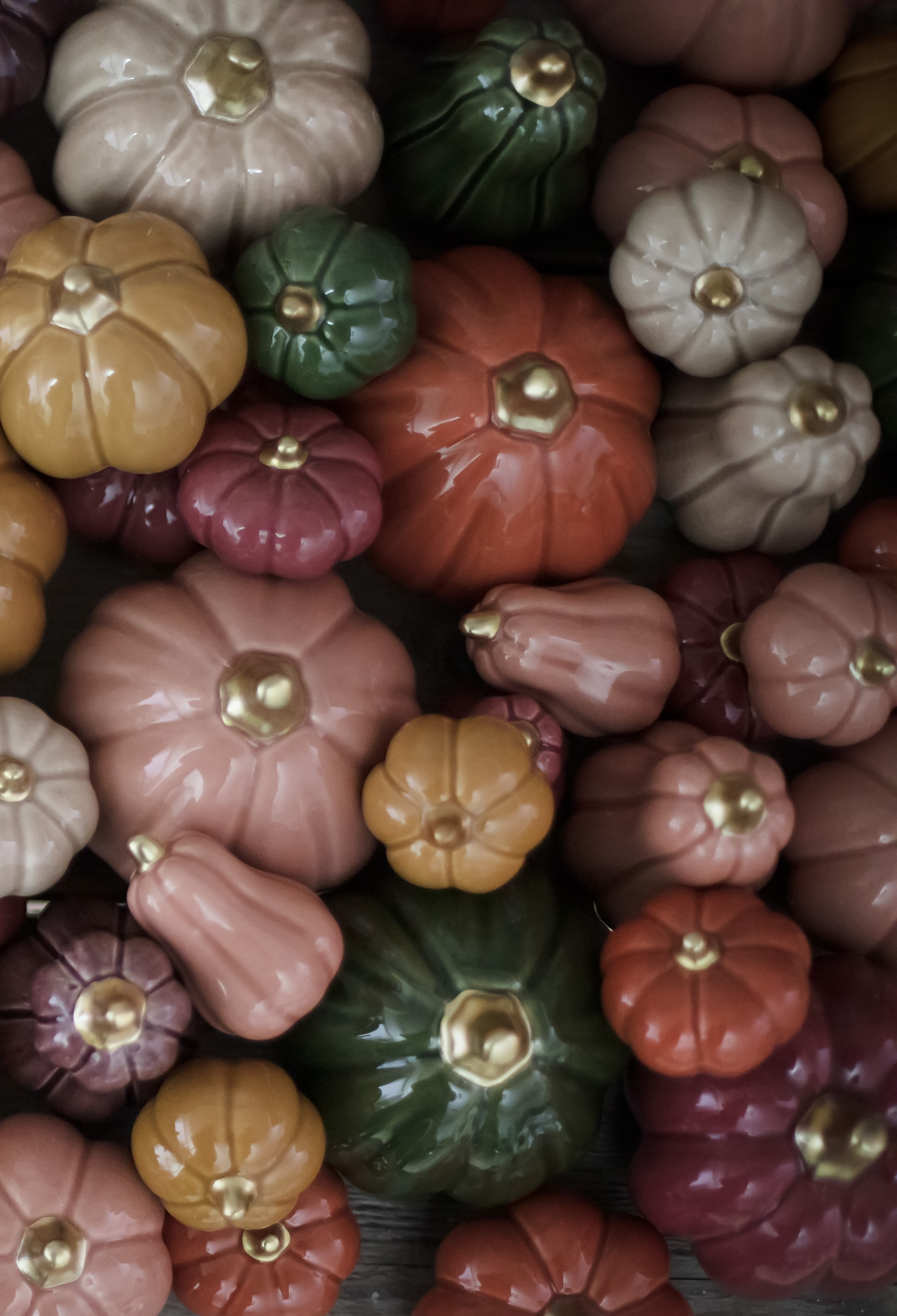 Pumpa rosa liten hög 6,5 cm keramik