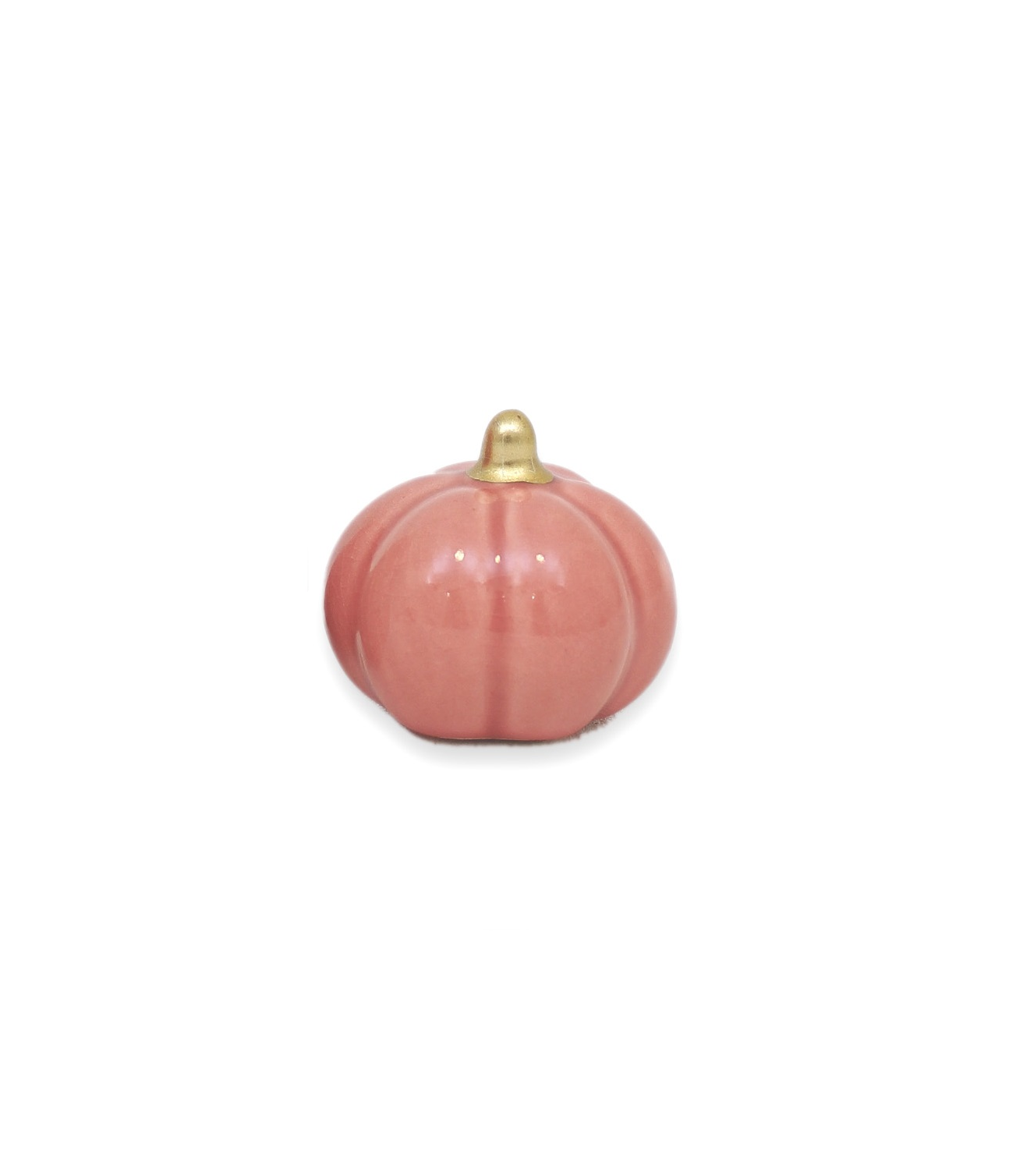 Pumpa rosa liten låg 4,5 cm keramik