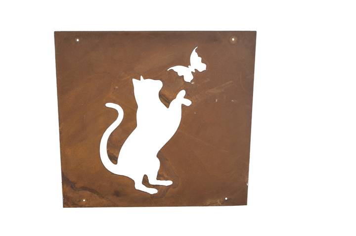 Rostig skylt till armeringsnät KATT 14 cm - 3