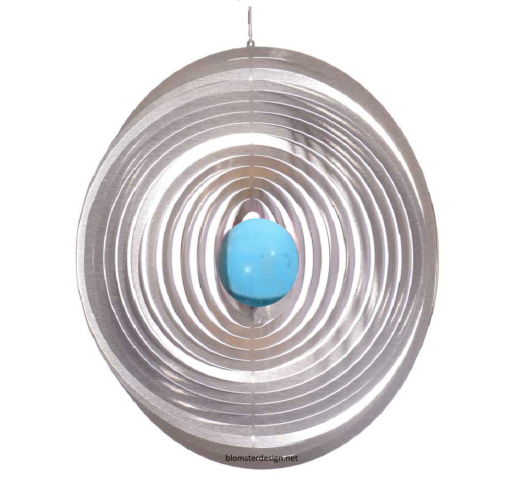 Vindspel Cirkel 18 cm turkos kula
