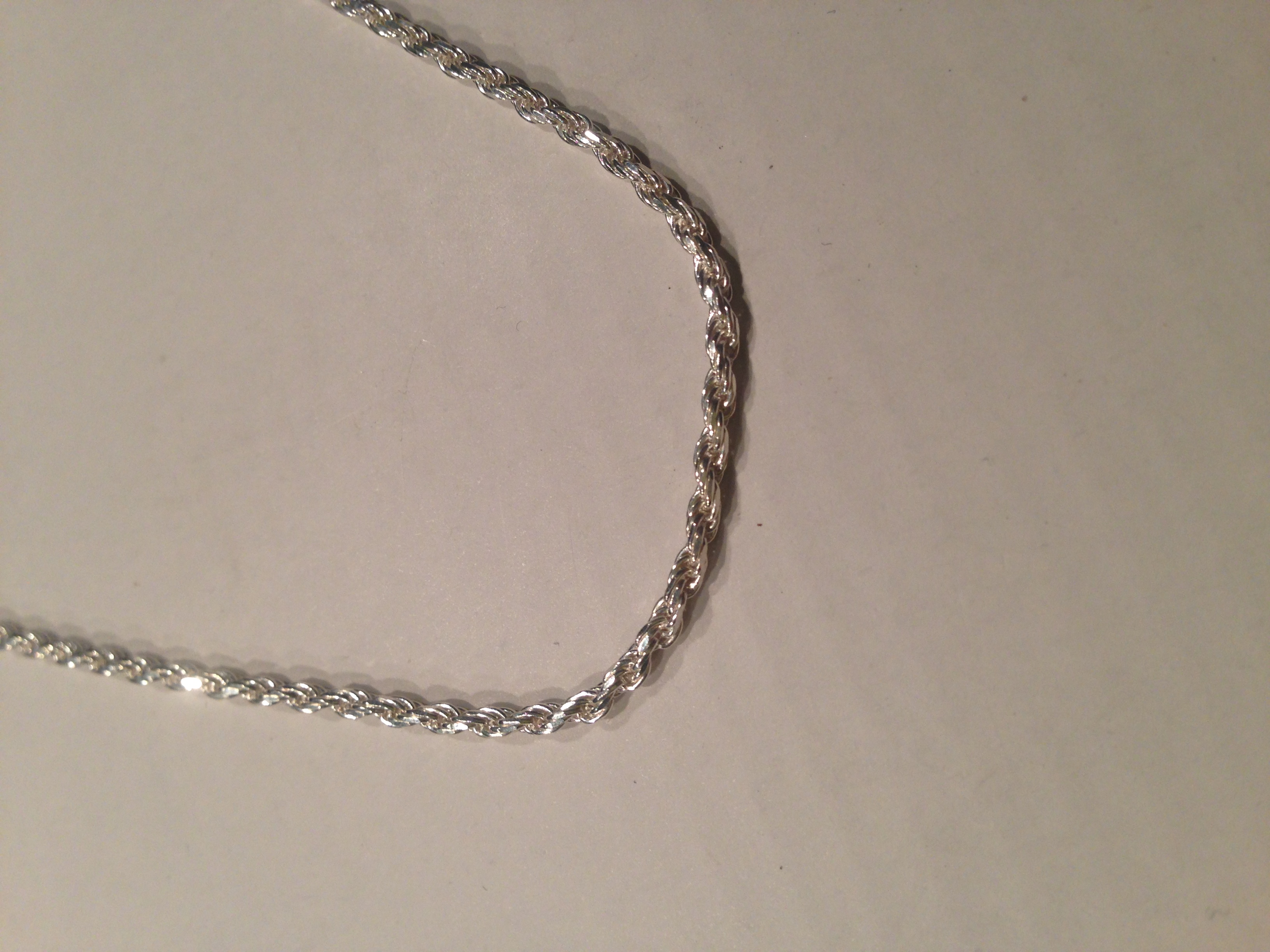 Tvinnad Silverkedja 50 cm i äkta silver - 2