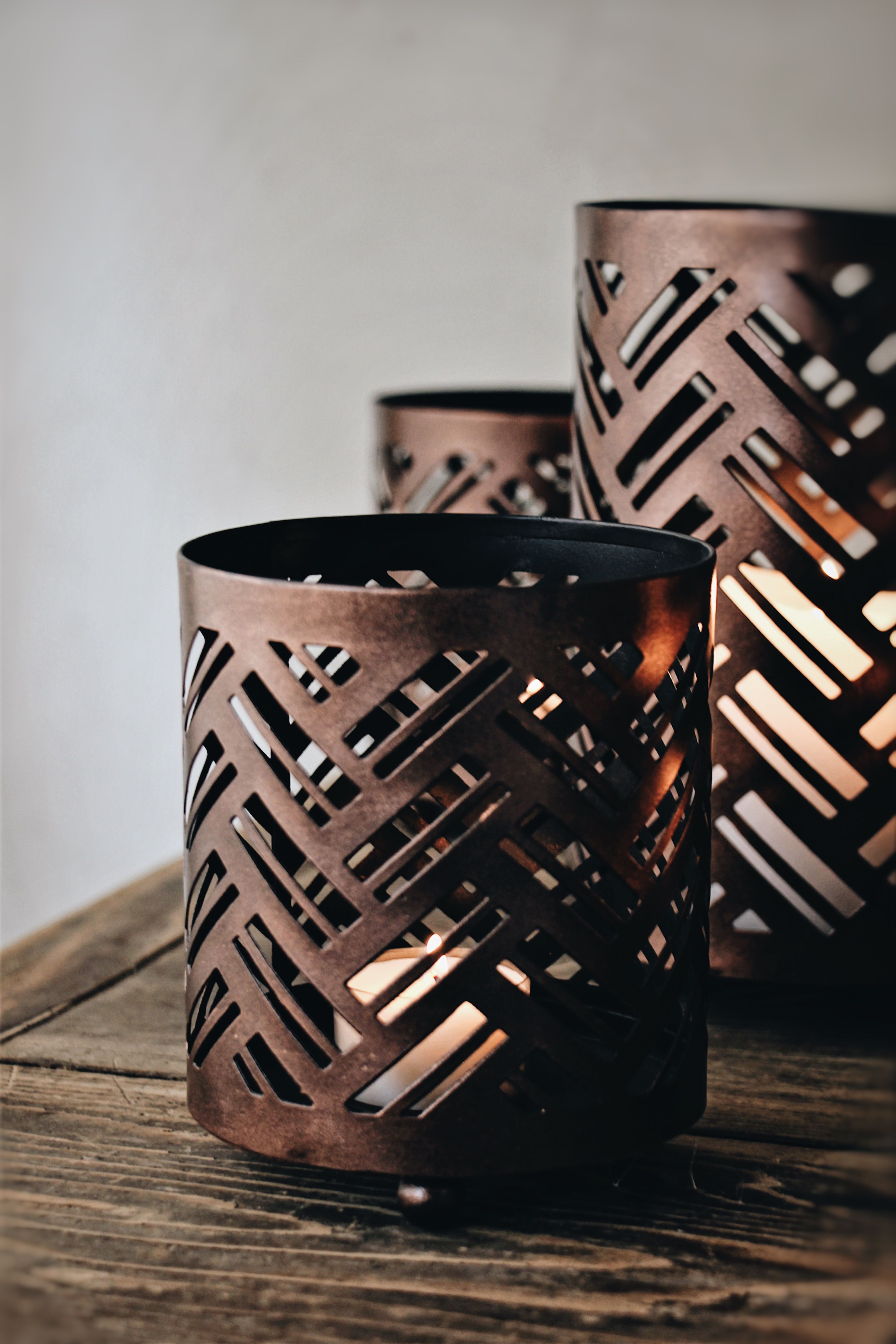 Ljuslykta Herringbone liten 12 cm. Majas Cottage