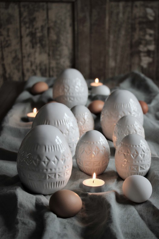 Ägg i keramik 11 cm. Majas Cottage Bohemian egg - 3