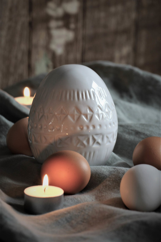 Ägg i keramik 11 cm. Majas Cottage Bohemian egg