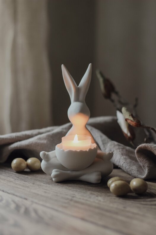 Kanin yoga med värmeljus 15 cm. Majas Cottage bunny
