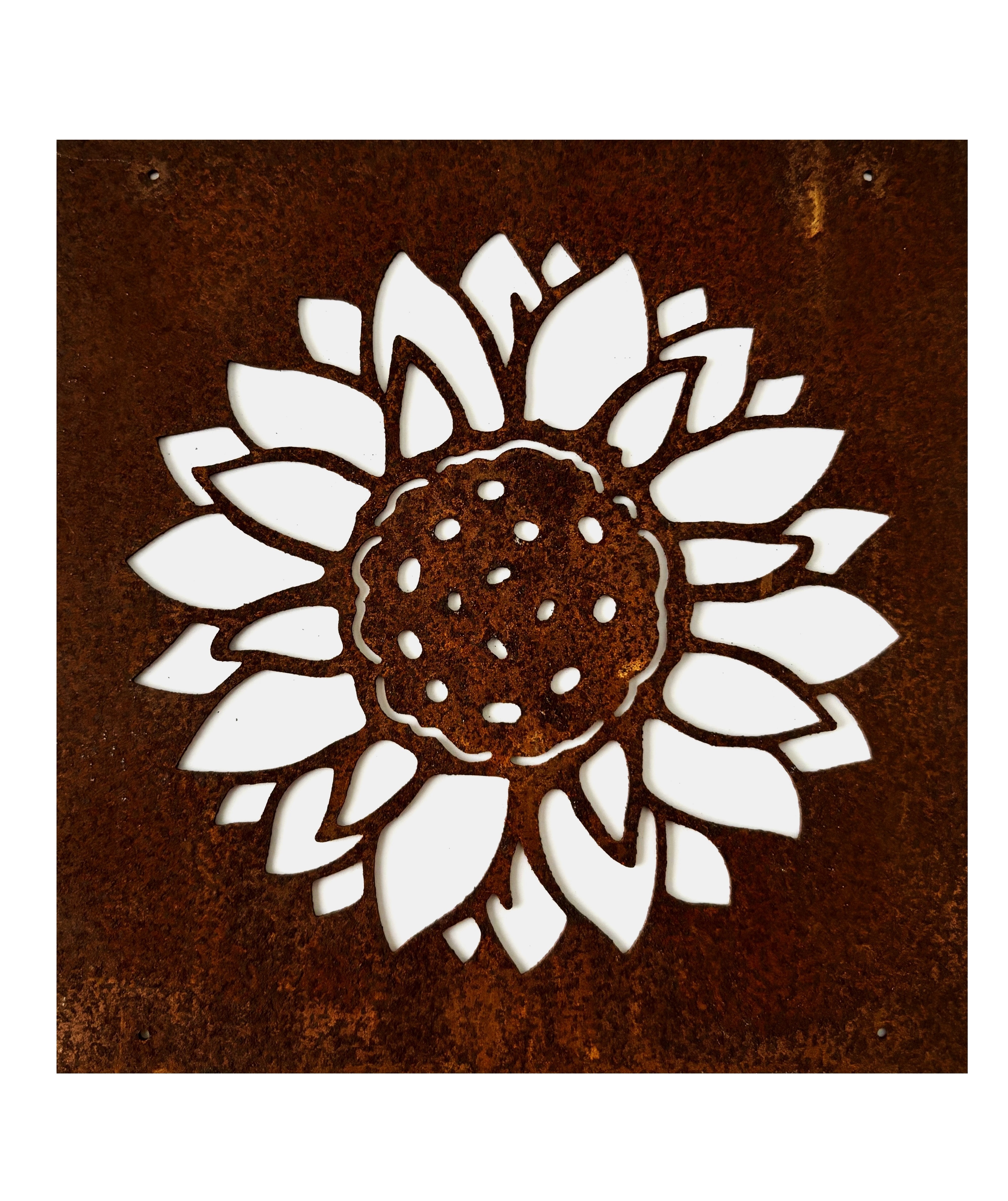 Rostig skylt SOLROS  till armeringsnät 14 cm