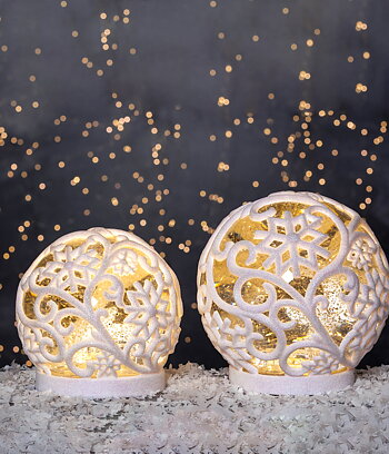 Snöglob med glitter / glitterlampa 16 cm - batteri