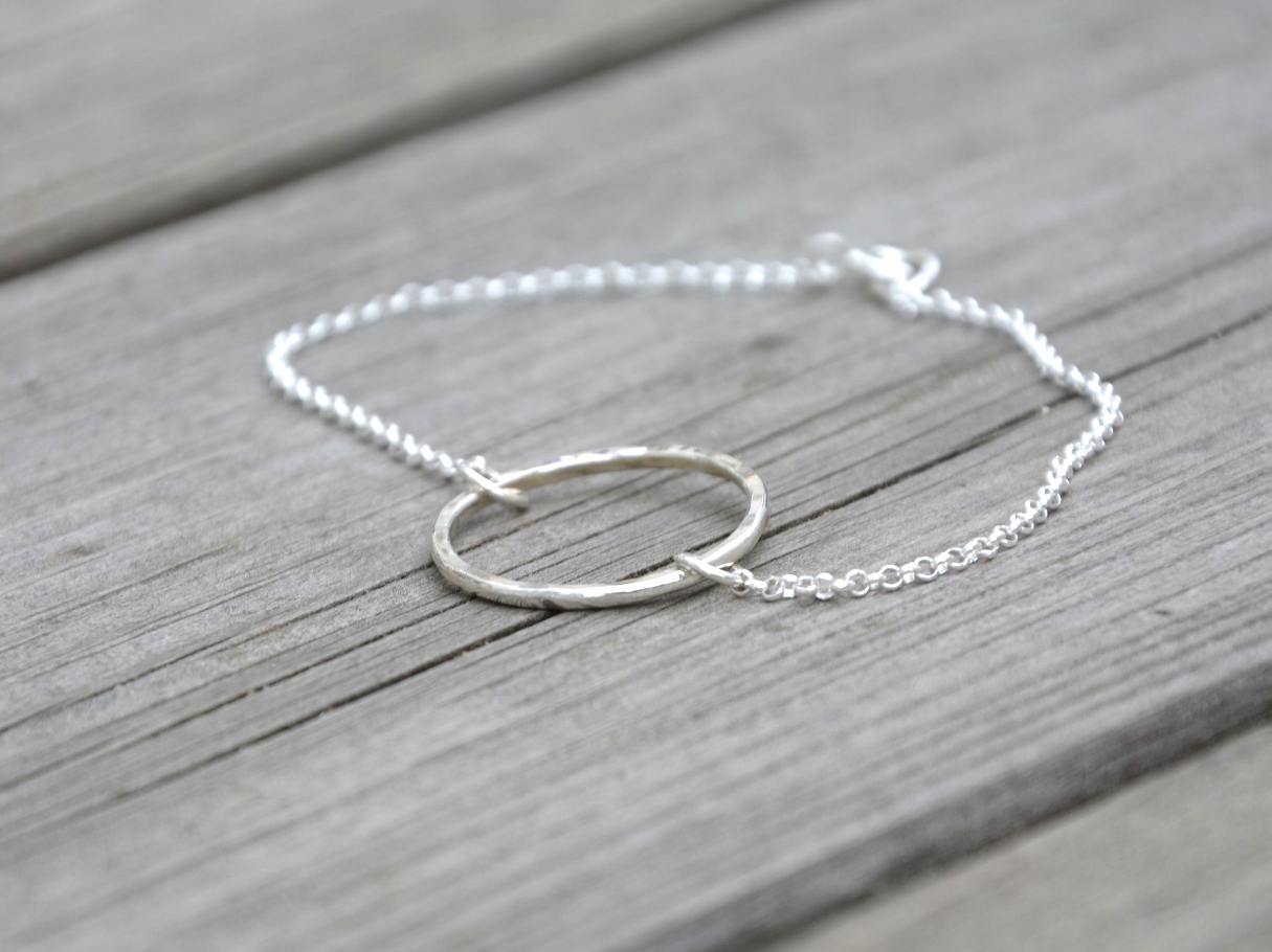 Armband cirkel äkta silver