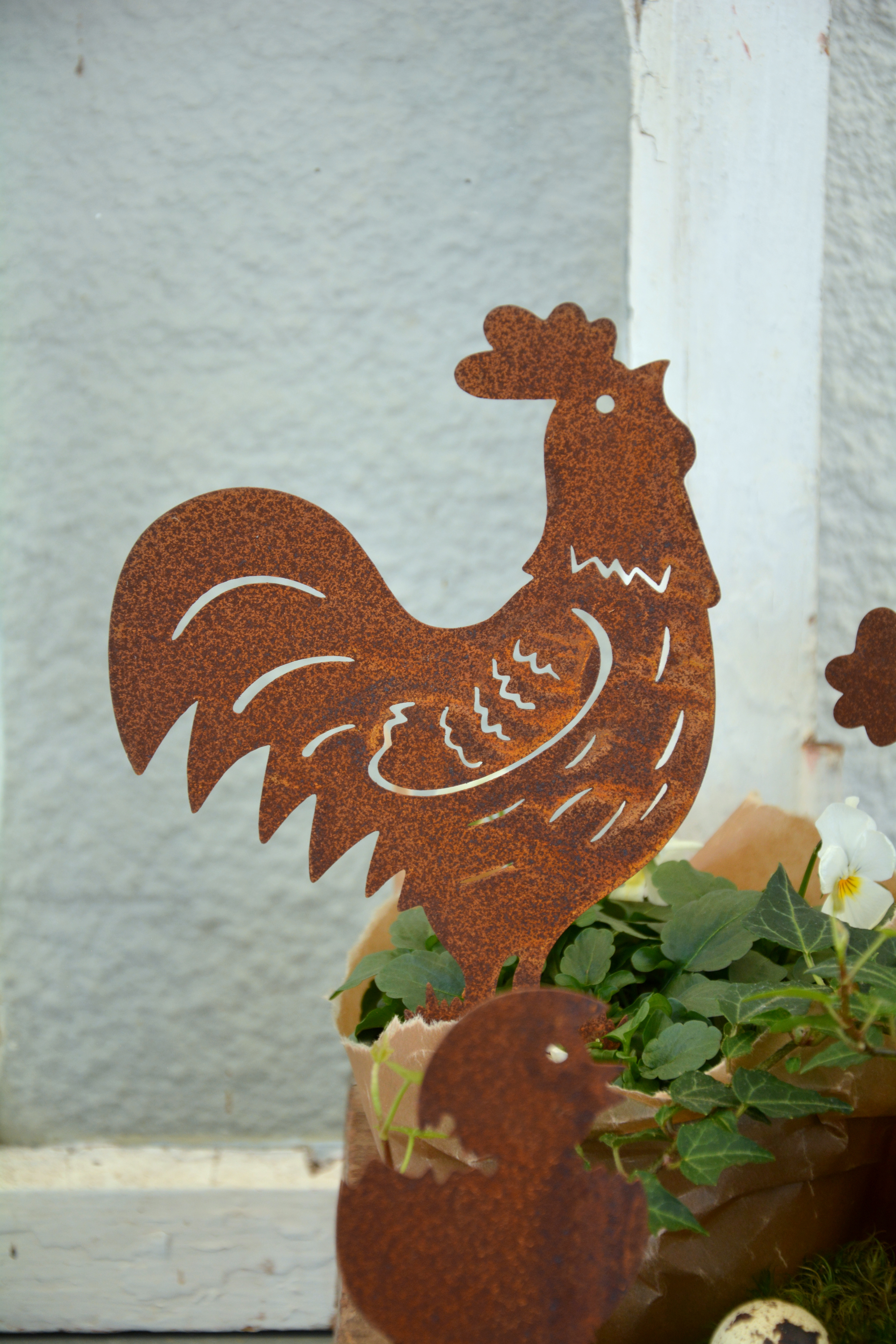 Tupp i rostig plåt 16 / 25cm. Sticks