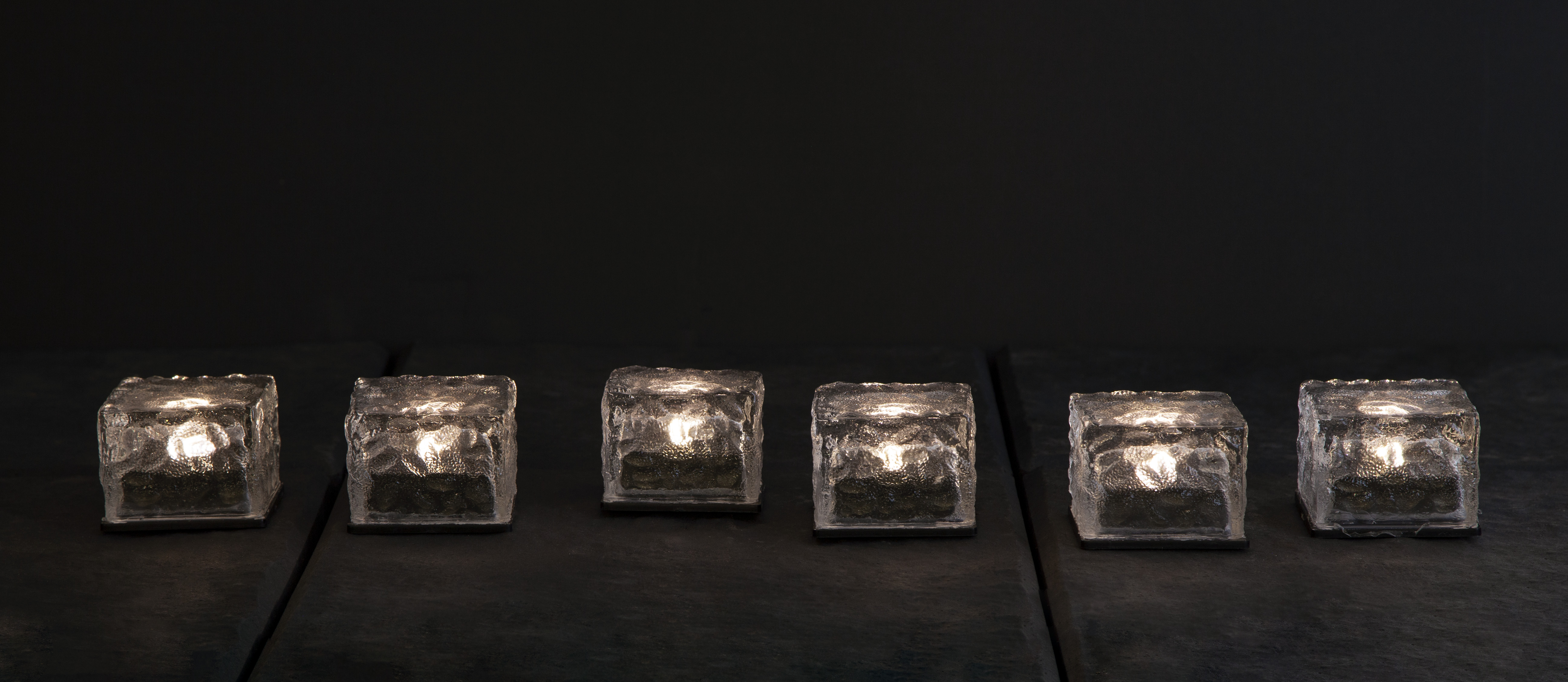 3-p solcellslampa Icecube i glas - 4