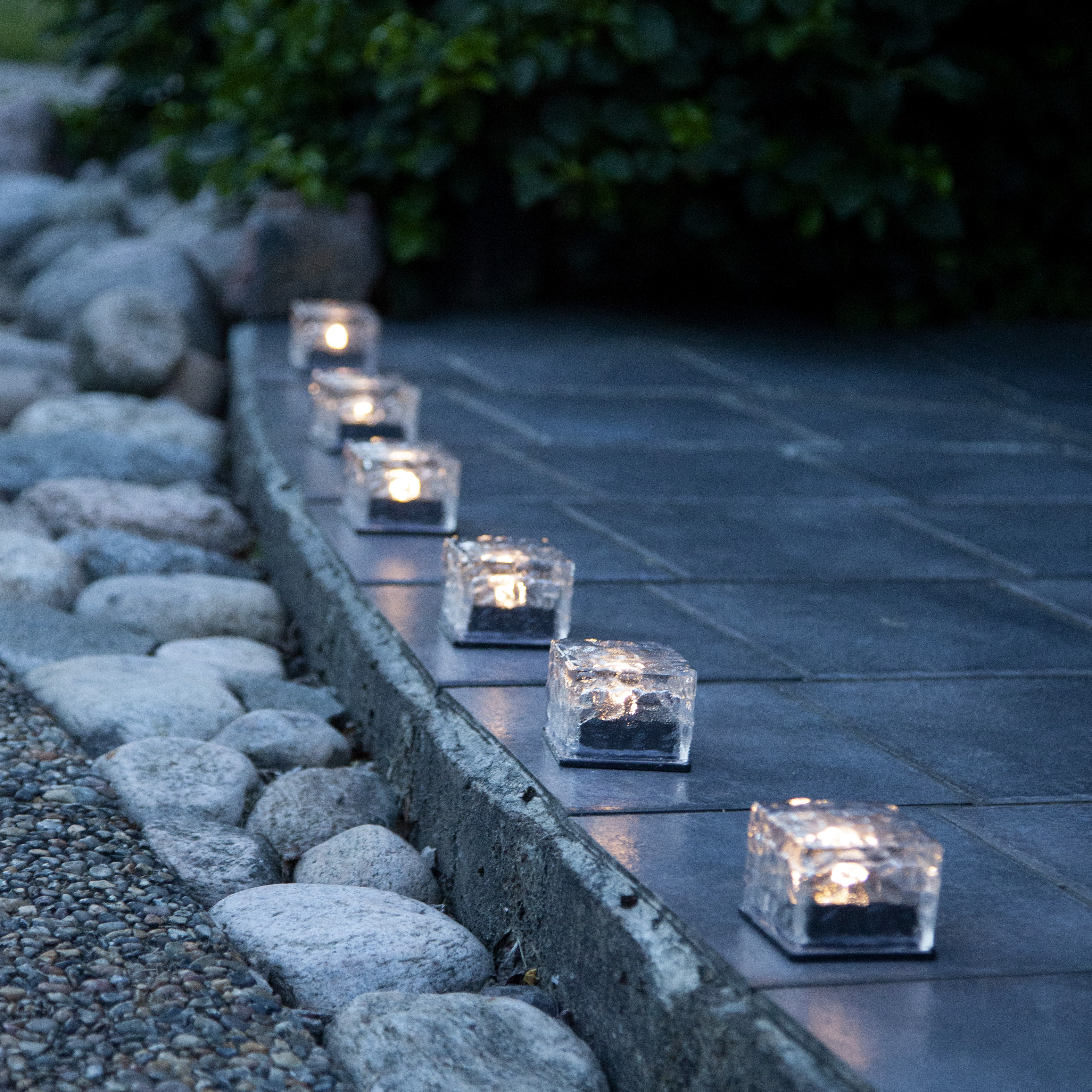 3-p solcellslampa Icecube i glas