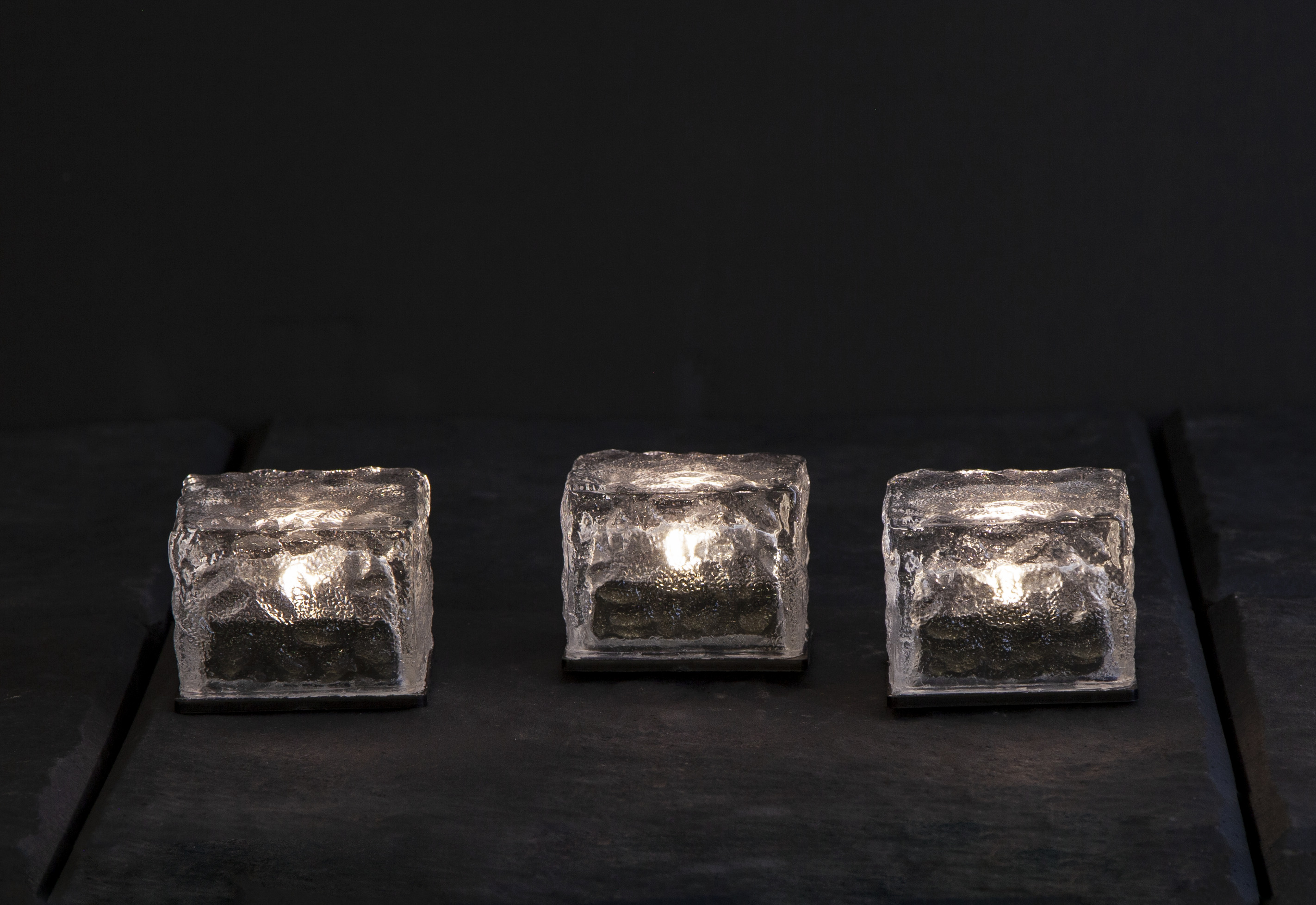 3-p solcellslampa Icecube i glas - 3