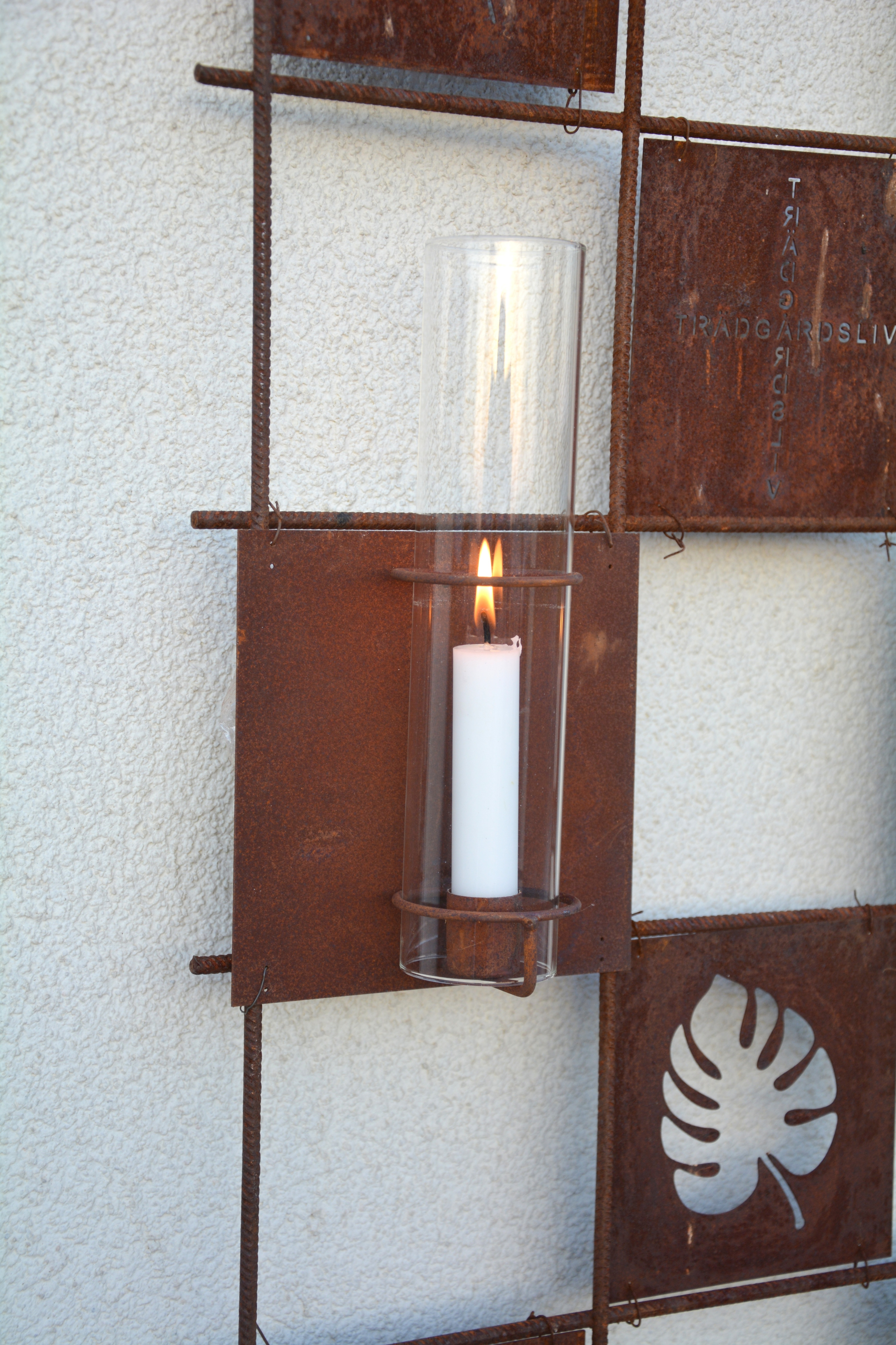 Extra glas till ljuslykta för kronljus till armeringsnät