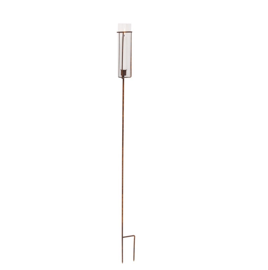 Ljusstake eldvakt 120 cm rost ljusstav - 7