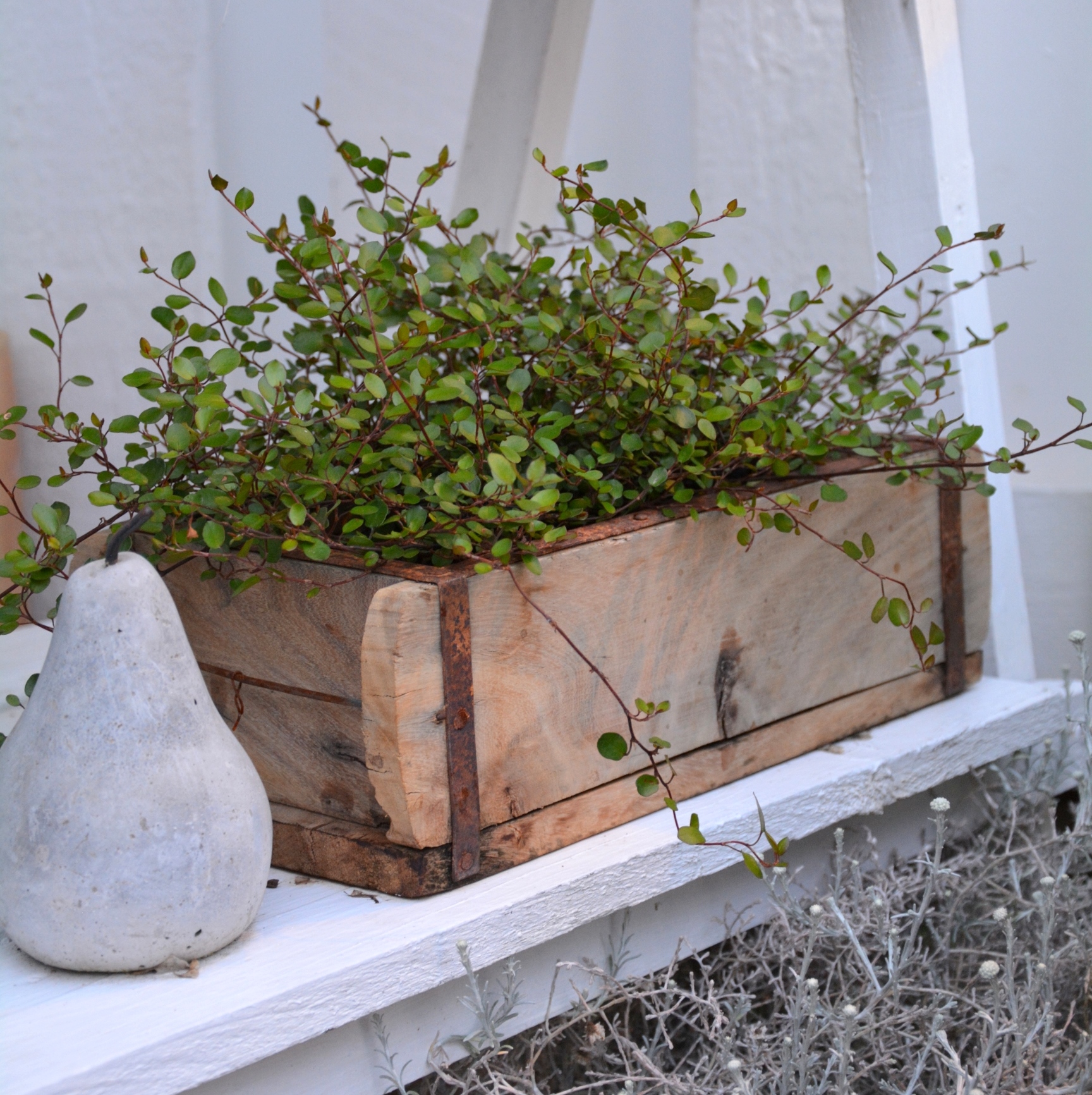 Trälåda  vintage tegelstensform 30 cm. Murstenslåda - 10