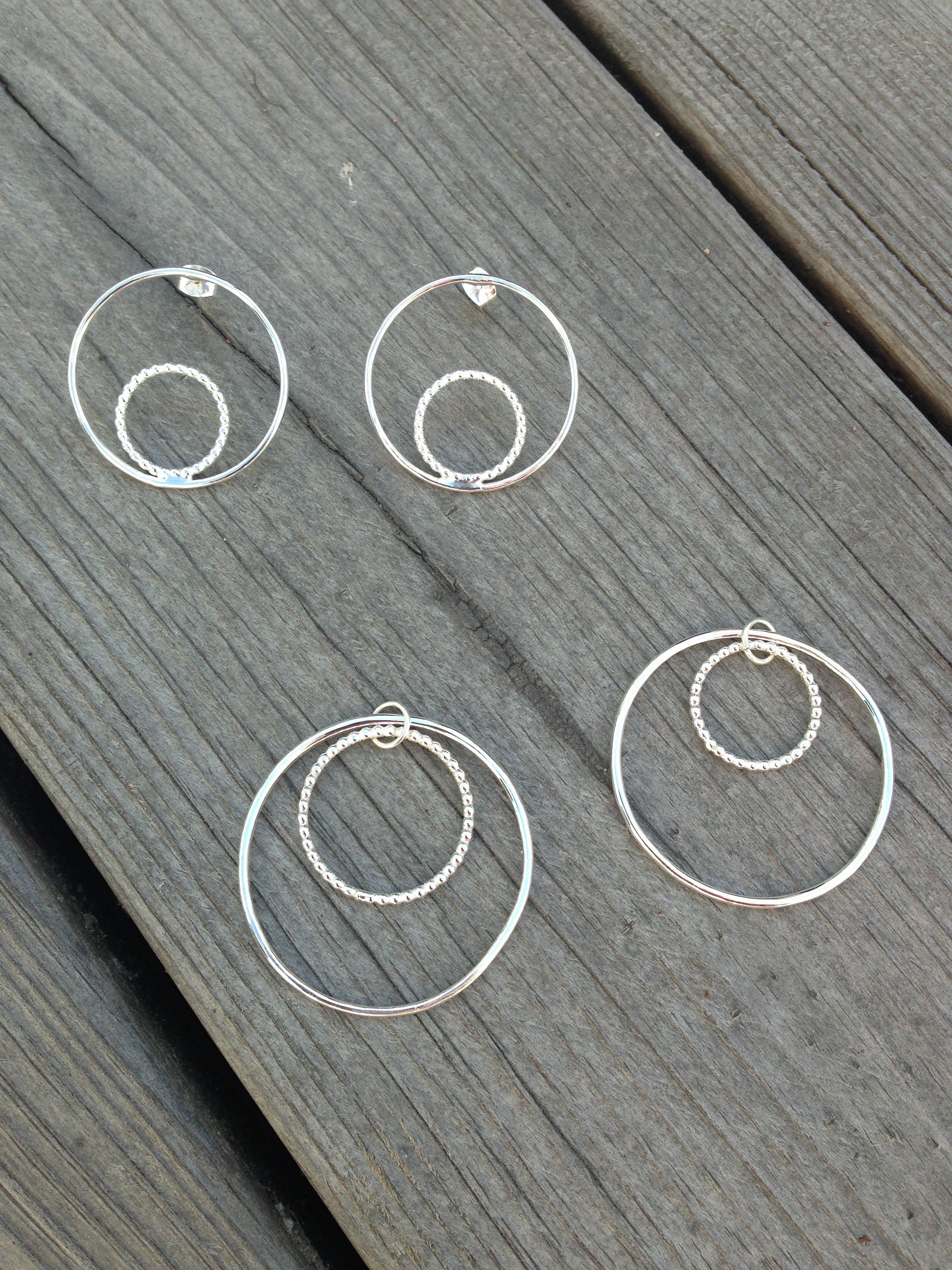 Hänge cirkel med kulring i äkta silver