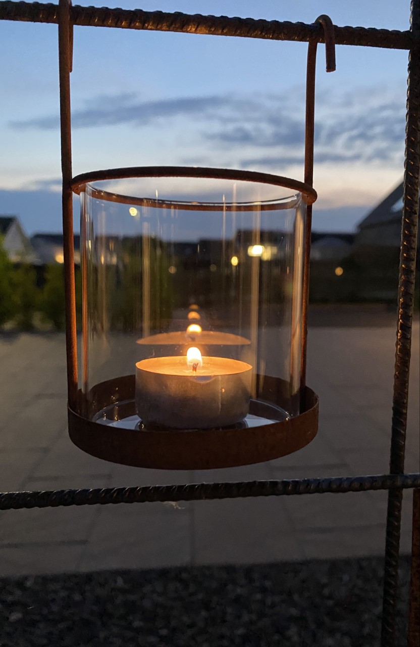 Extra glas till hängande ljuslykta till armeringsnät - 3
