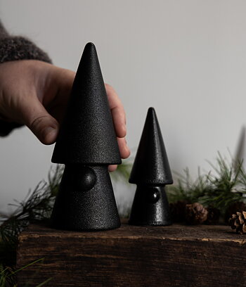 Evert tomte svart liten 10 cm
