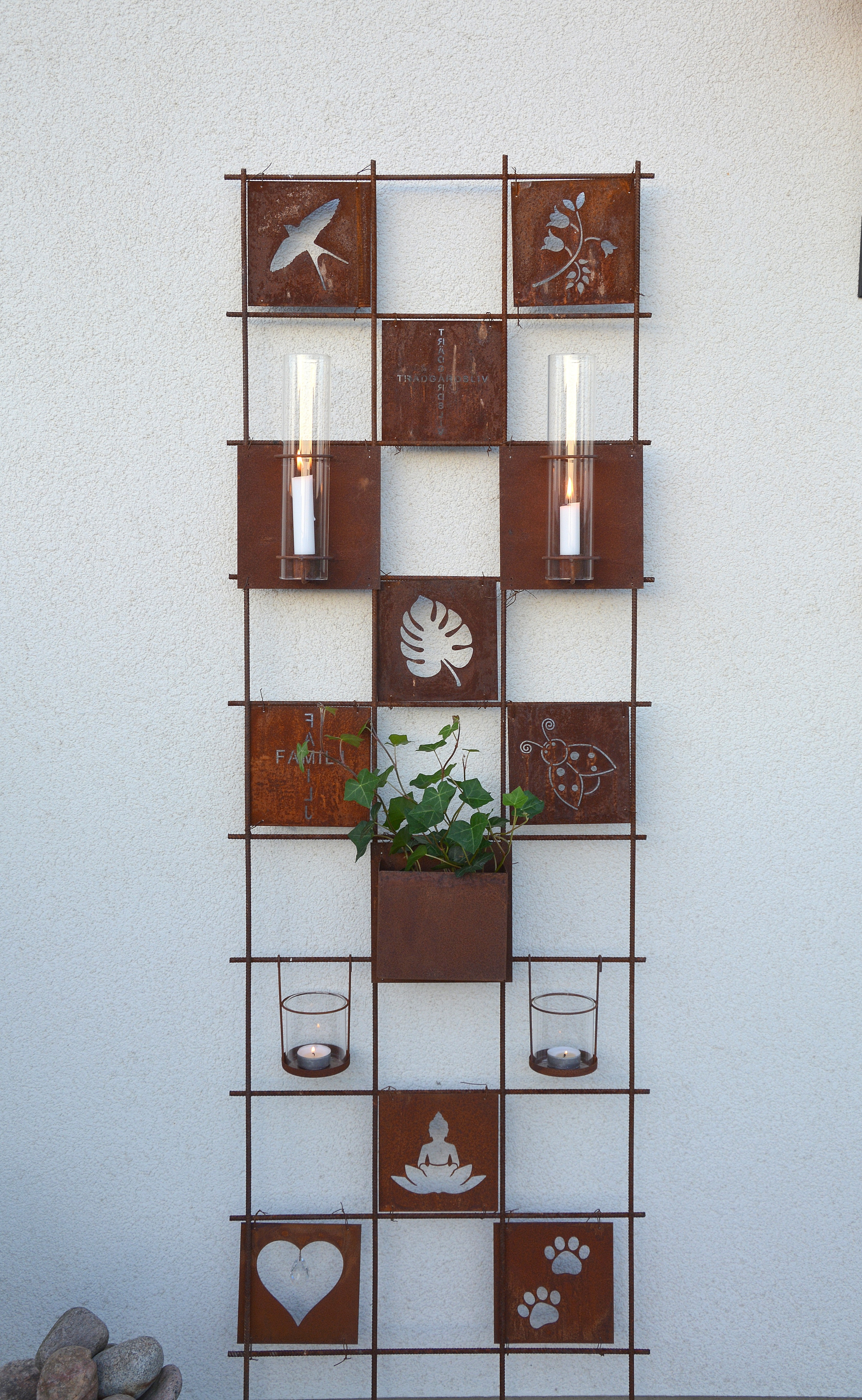 Vas med platta till armeringsnät 16,5 cm