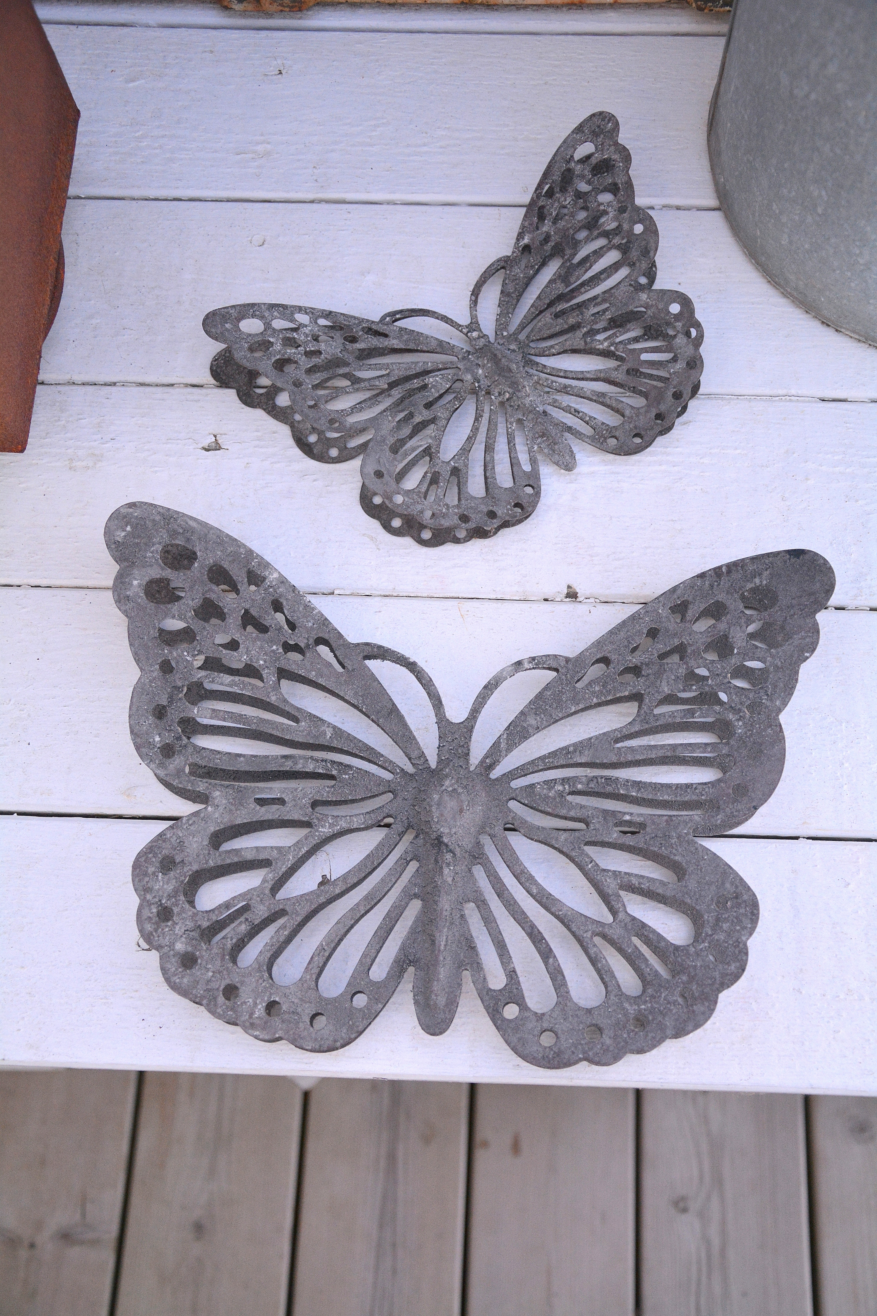 Fjäril i metall 21,5 cm