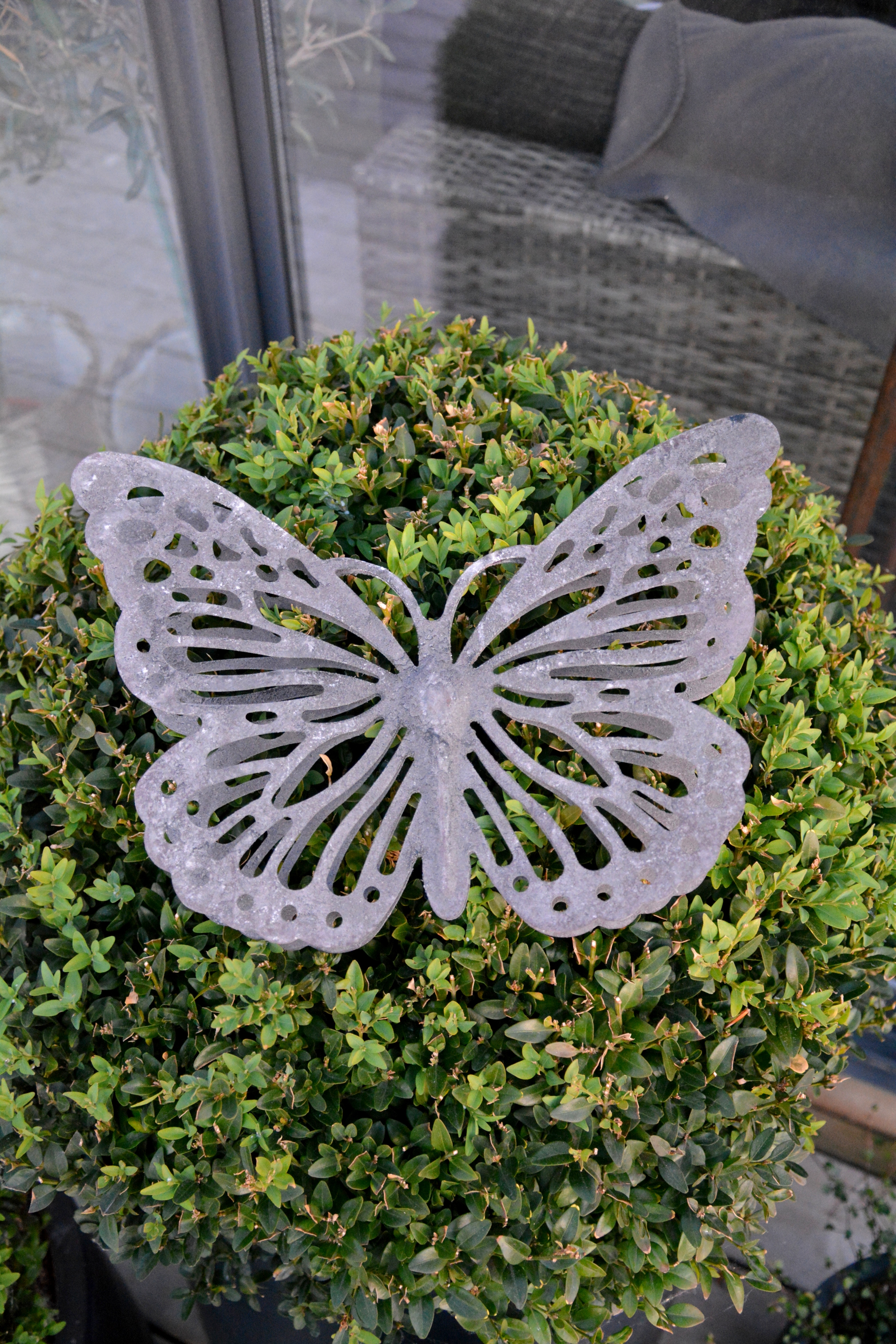 Fjäril i metall 21,5 cm