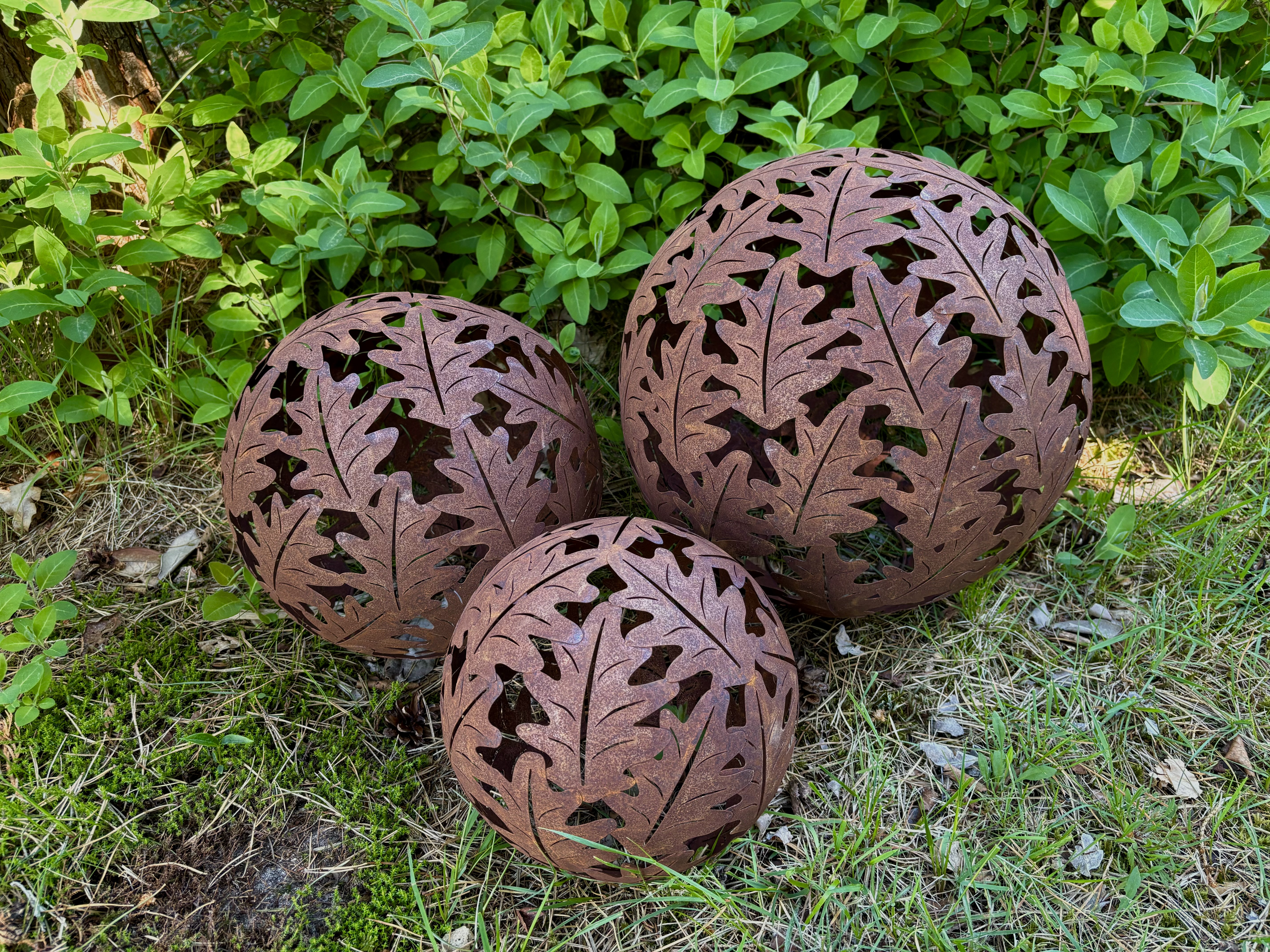Rostigt klot eklöv 34 cm. Marschallhållare - ekklot - 5