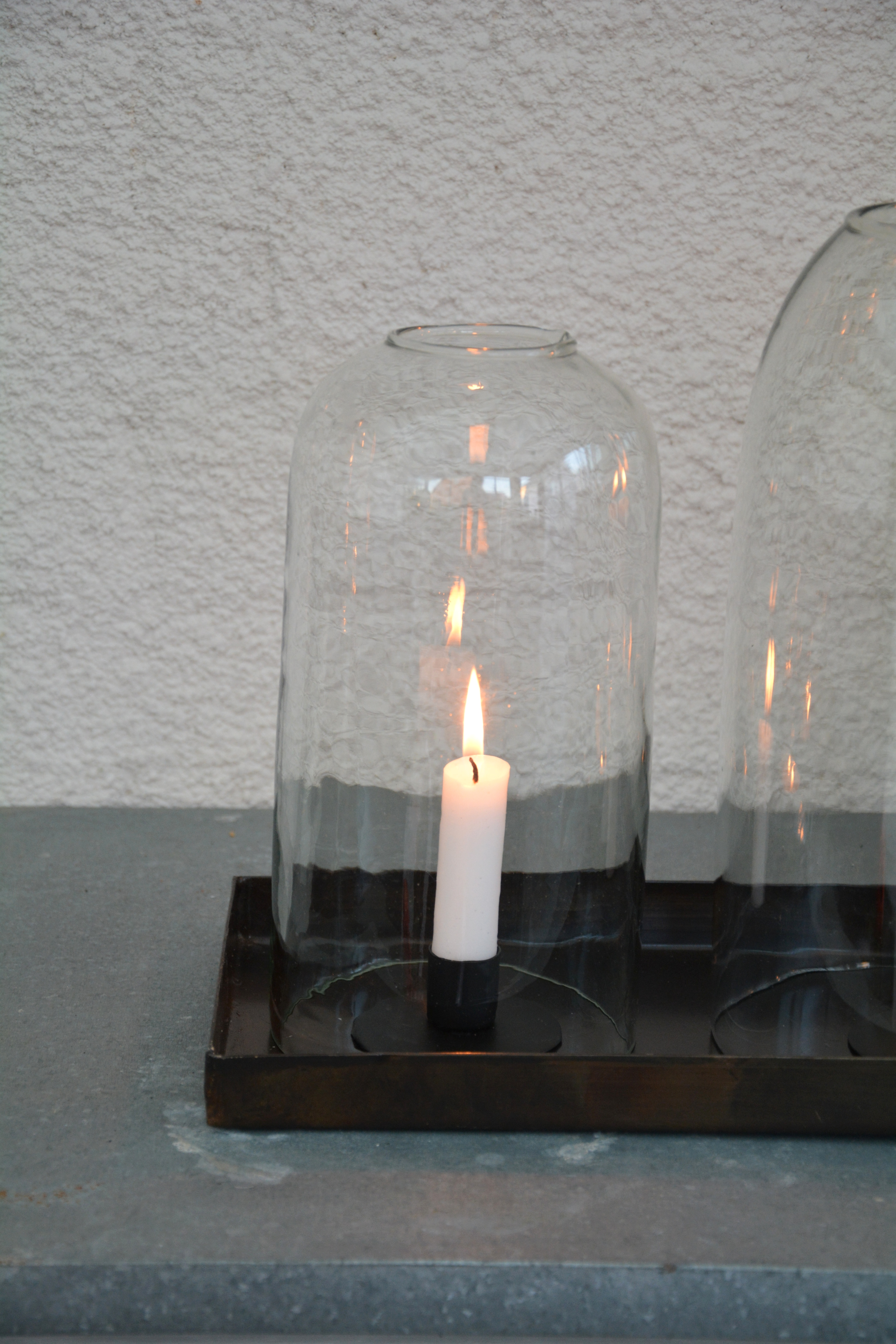 Glaskupa med öppning 20 cm 