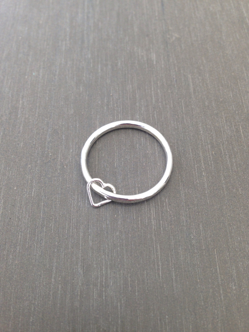 Ring löst hjärta silver i äkta silver