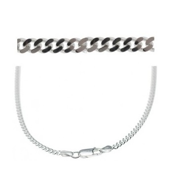 Pansarkedja 45cm i äkta silver