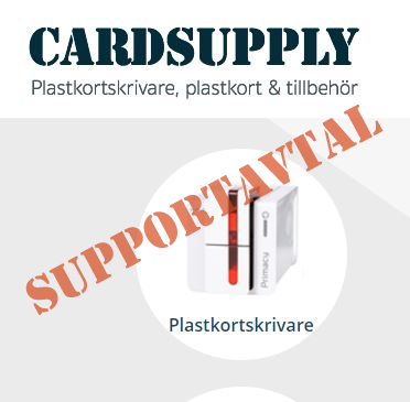 Supportavtal plastkortskrivare, telefon och mailsupport