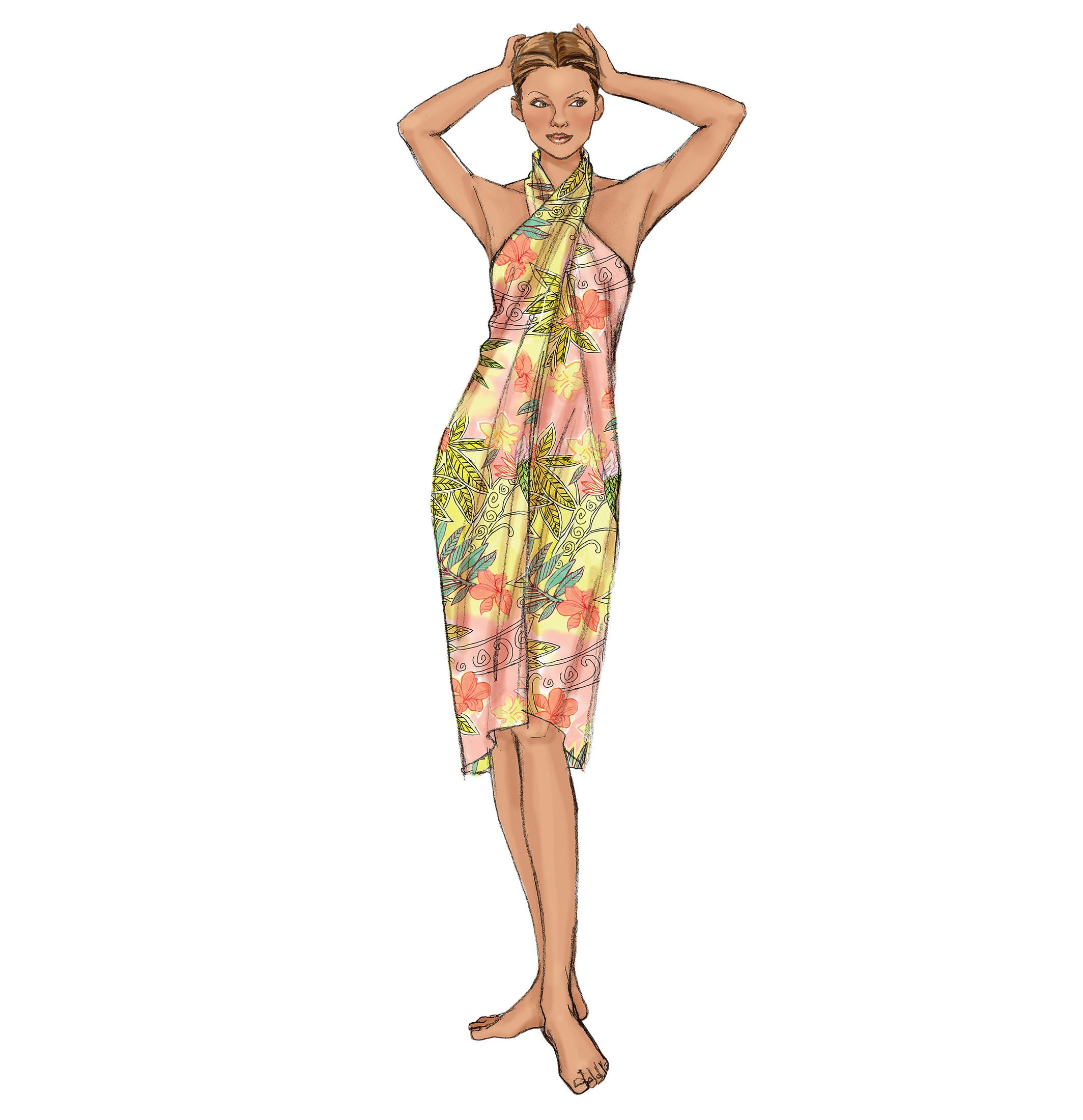 B4526 - Baddräkt, bikini & sarong - 6