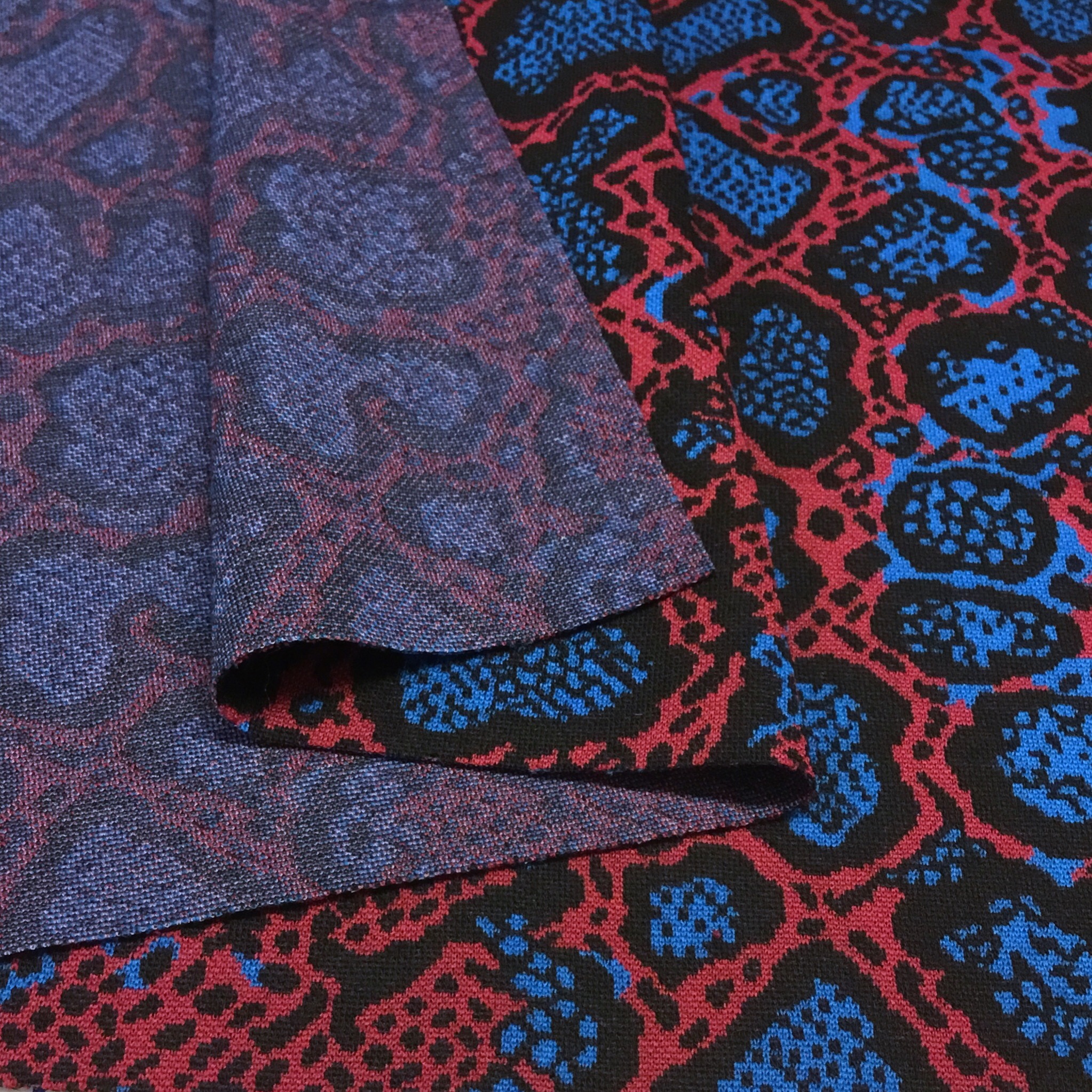 Djurmönstrad jacquard Rosa/Blå MU025 - 3