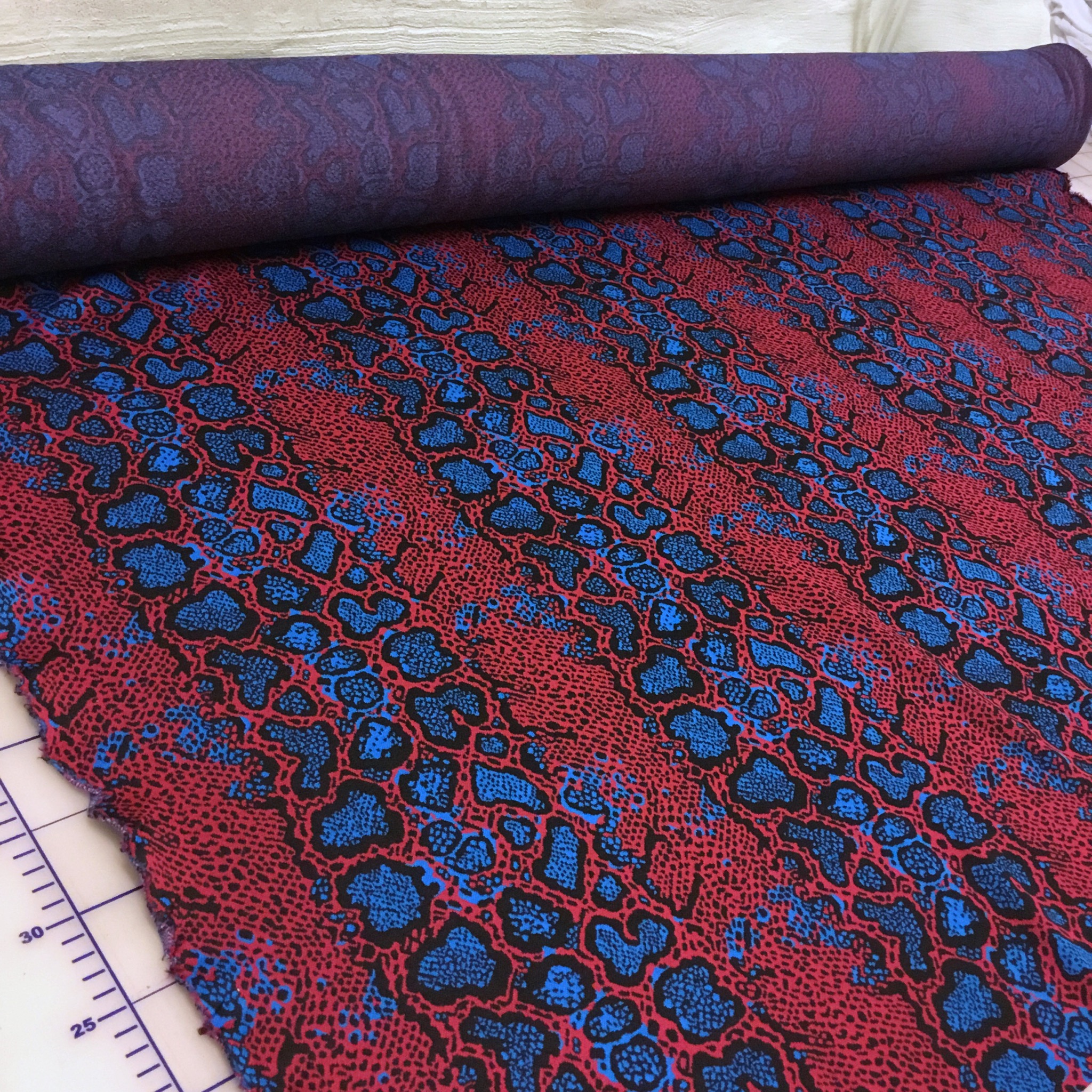 Djurmönstrad jacquard Rosa/Blå MU025 - 5
